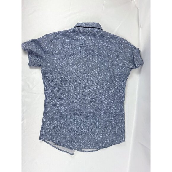 MEN'S MIZZEN + MAIN LEEWARD CLASSIC SHORT SLEEVE DEEP OCEAN FLORAL PRINT M size - Picture 3 of 9